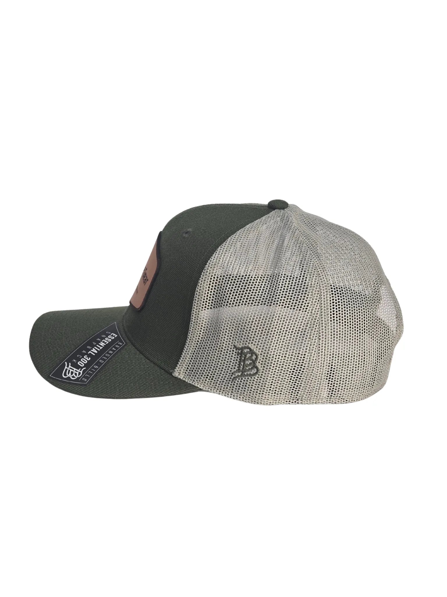 green and gray with mesh back, on a white background.